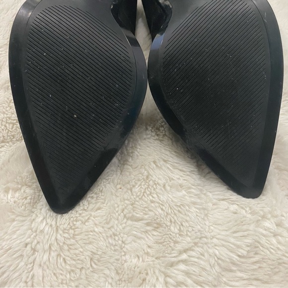 H&M Black Suede Pointed Toe Pumps Heels Size 7 - Picture 12 of 13